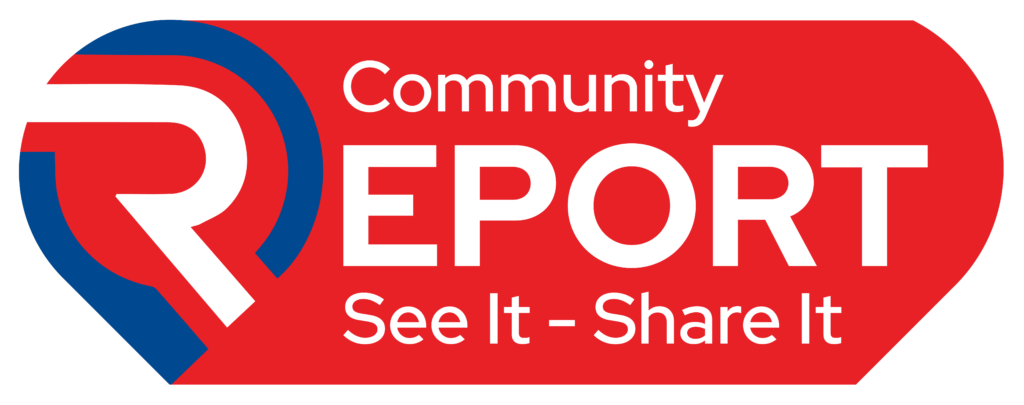 Community Report logo with “See It - Share It” tagline