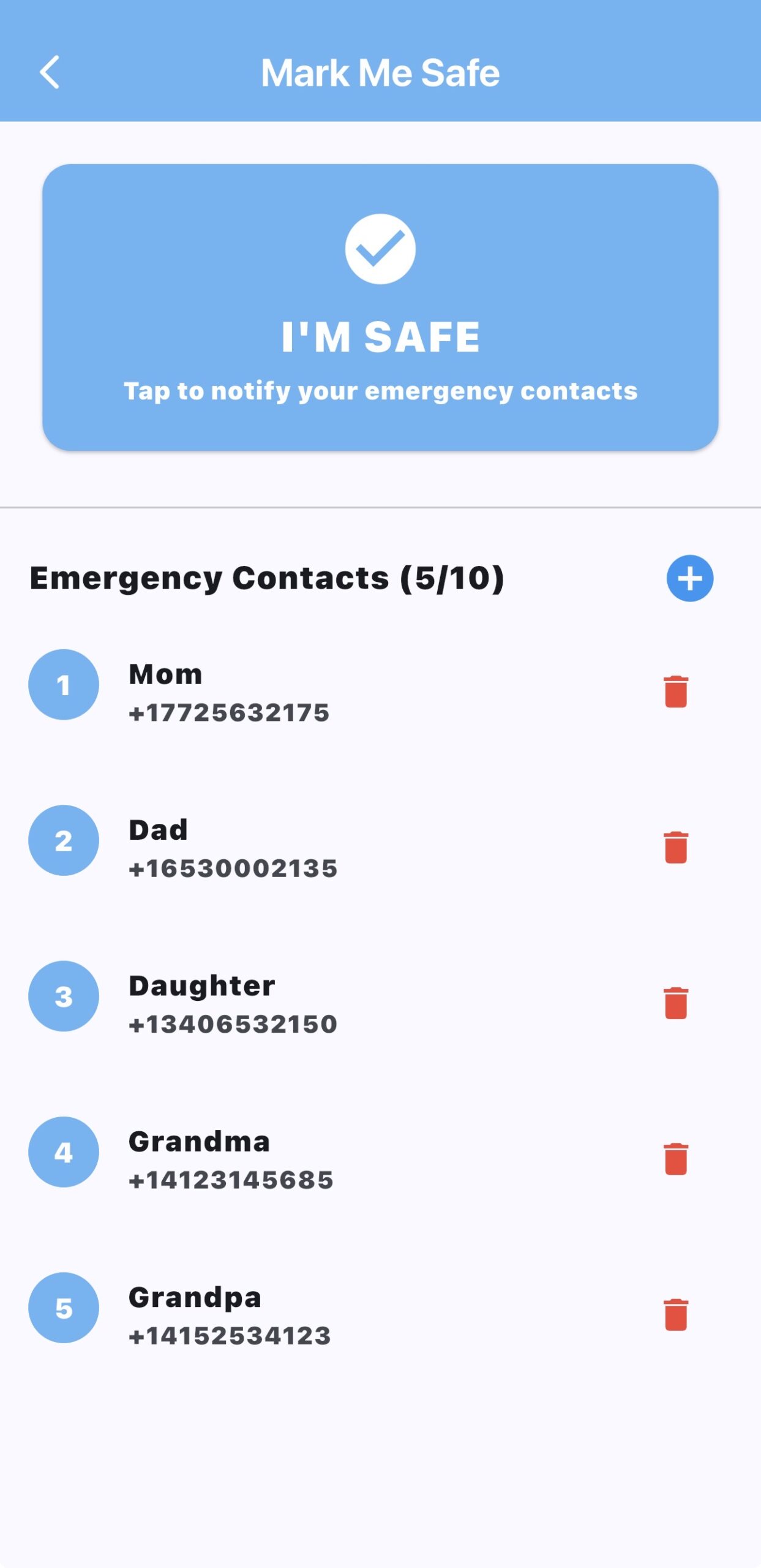 Mark Me Safe screen